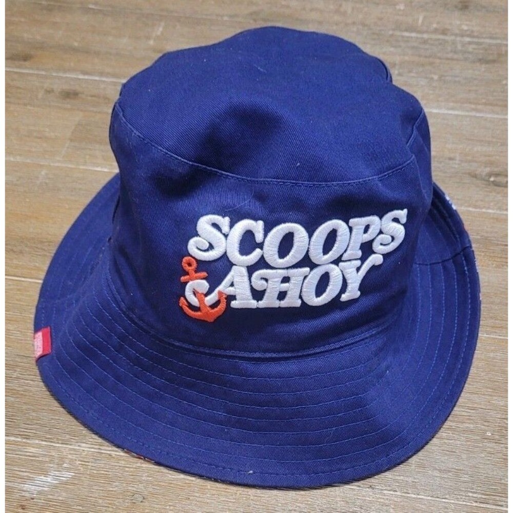 Stranger Things Scoops Ahoy Reverse Bucket Hat | Retro 80s Ice Cream Parlor Cap